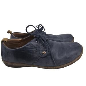 Comfortiva Fielding Oxford Navy Smooth Leather Lace Up Shoe Women's 8.5 M